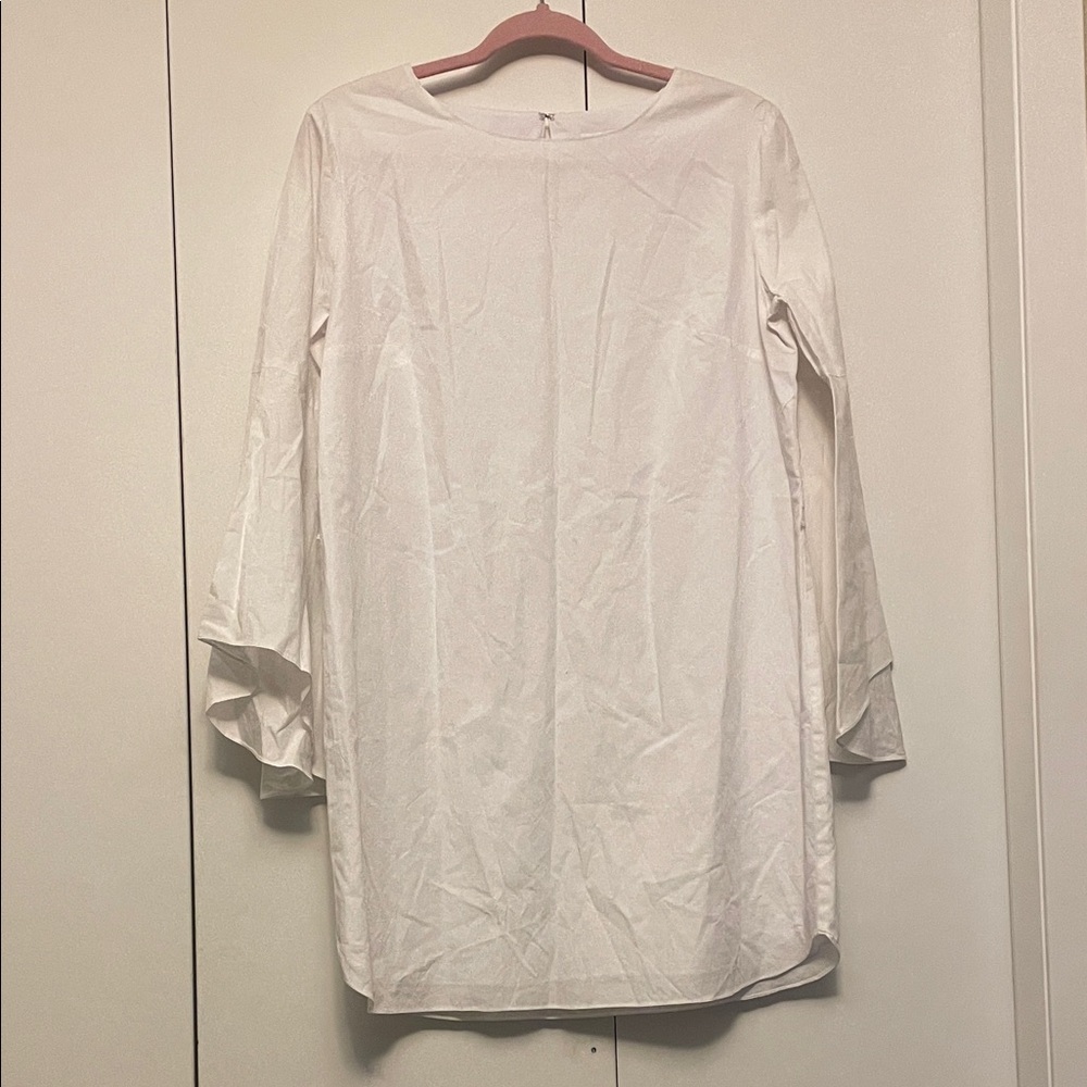 Amanda Uprichard Classic White Long Sleeve Dress